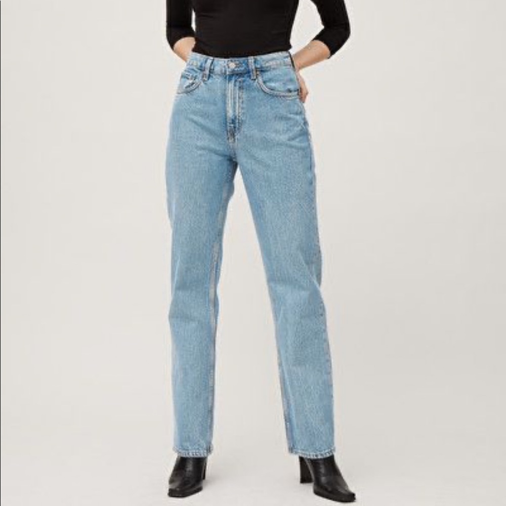 Weekday Voyage High Waist Comfort Straight Jeans